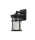 Wall Lamp, 1 x E27, Black, Clear Crackled Glass, IP54 - 3