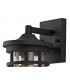 Wall Lamp, 1 x E27, Black, Clear Crackled Glass, IP54 - 4