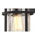 Wall Lamp, 1 x E27, Black, Clear Crackled Glass, IP54 - 6
