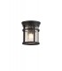 Ceiling, 1 x E27, Black, Clear Crackled Glass, IP54 - 1