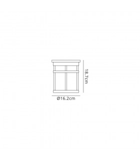 Ceiling, 1 x E27, Black, Clear Crackled Glass, IP54 - 2