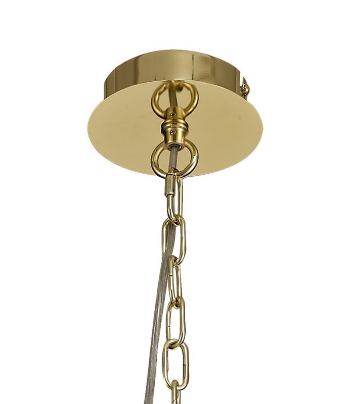 Ceiling Pendant, Semi Ceiling, 3 x E14, Polished Gold - 5