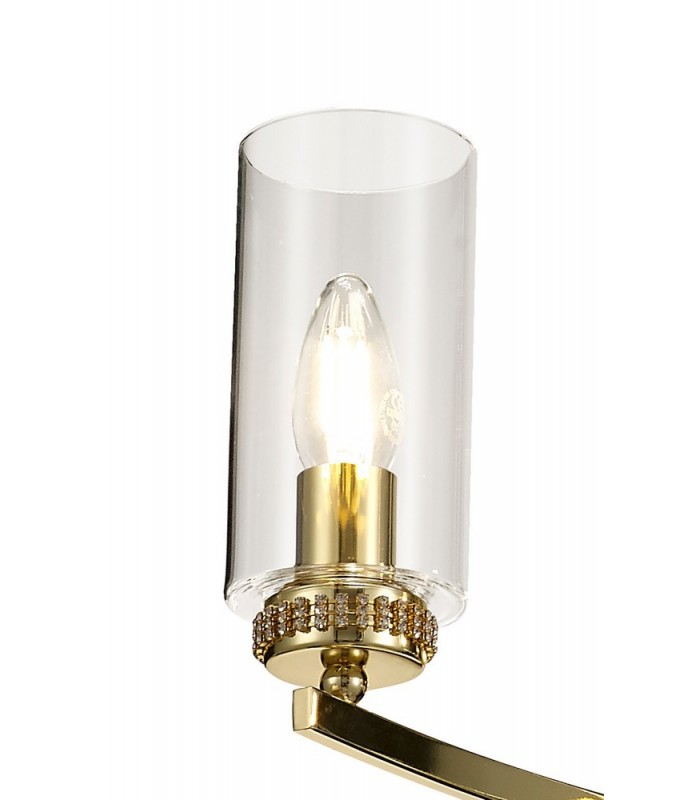 Ceiling Pendant, Semi Ceiling, 3 x E14, Polished Gold - 7