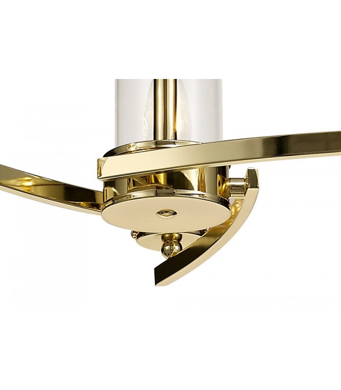 Ceiling Pendant, Semi Ceiling, 3 x E14, Polished Gold - 8