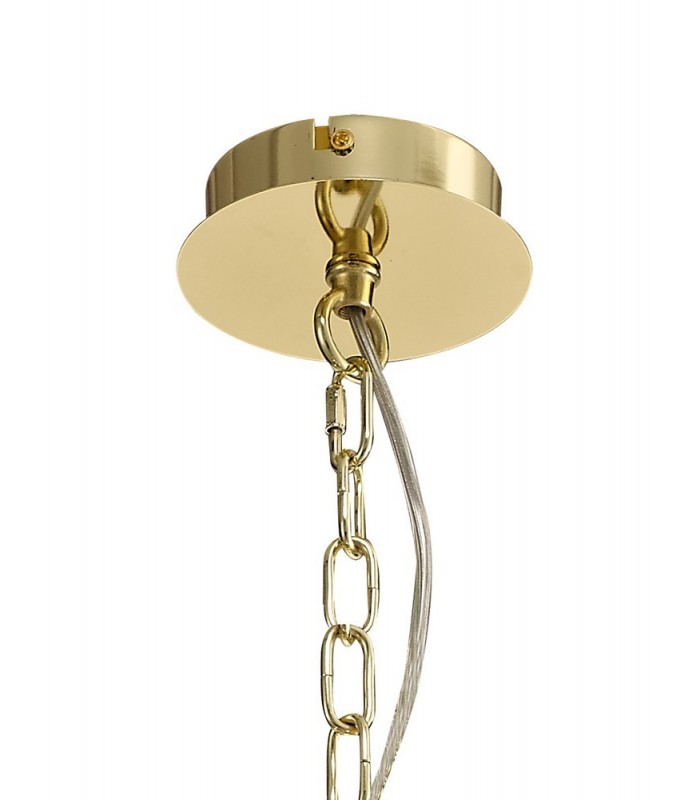 Ceiling Pendant, Semi Ceiling, 5 x E14, Polished Gold - 5
