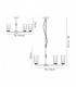 Ceiling Pendant, Semi Ceiling, 6 x E14, Polished Gold - 2