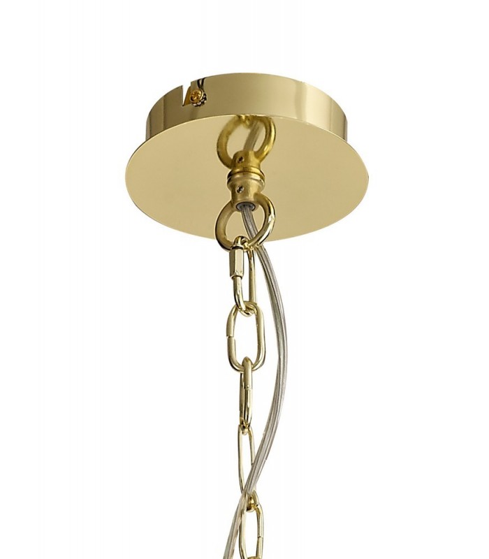 Ceiling Pendant, Semi Ceiling, 6 x E14, Polished Gold - 5