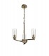 Ceiling Pendant, Semi Ceiling, 3 x E14, Antique Brass - 3