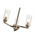 Ceiling Pendant, Semi Ceiling, 3 x E14, Antique Brass - 6