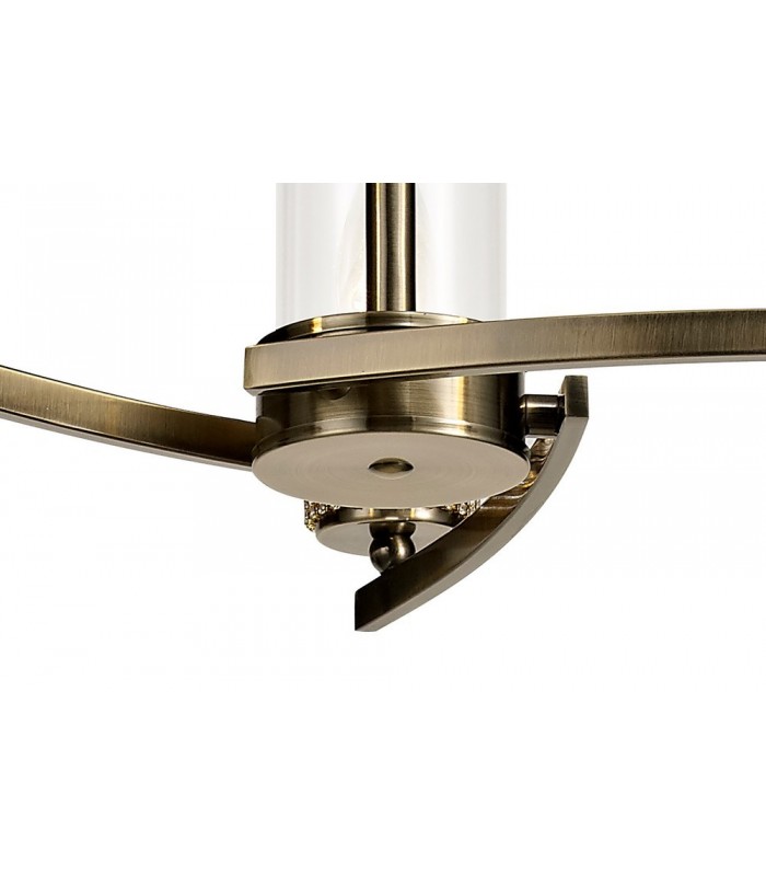 Ceiling Pendant, Semi Ceiling, 3 x E14, Antique Brass - 8