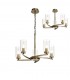 Ceiling Pendant, Semi Ceiling, 5 x E14, Antique Brass - 1