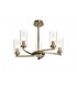 Ceiling Pendant, Semi Ceiling, 5 x E14, Antique Brass - 4