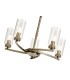 Ceiling Pendant, Semi Ceiling, 5 x E14, Antique Brass - 6
