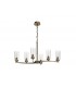 Ceiling Pendant, Semi Ceiling, 6 x E14, Antique Brass - 3