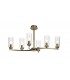 Ceiling Pendant, Semi Ceiling, 6 x E14, Antique Brass - 4