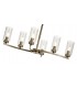 Ceiling Pendant, Semi Ceiling, 6 x E14, Antique Brass - 6