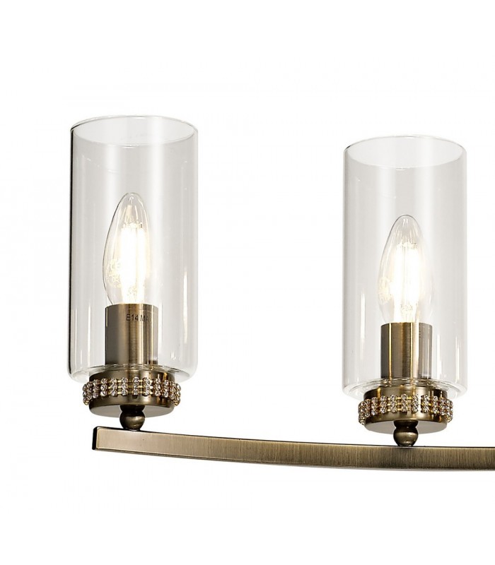 Ceiling Pendant, Semi Ceiling, 6 x E14, Antique Brass - 7