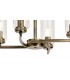 Ceiling Pendant, Semi Ceiling, 6 x E14, Antique Brass - 8