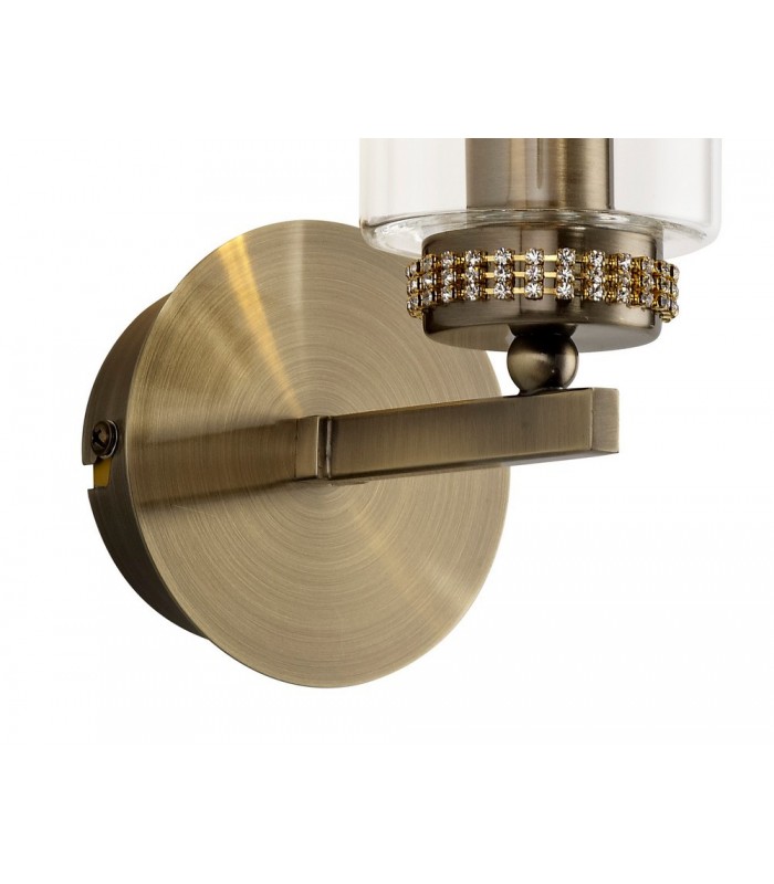 Wall Lamp Switched, 1 x E14, Antique Brass - 4
