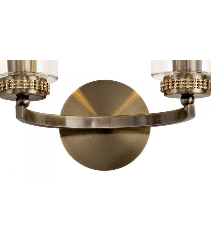Wall Lamp Switched, 2 x E14, Antique Brass - 4