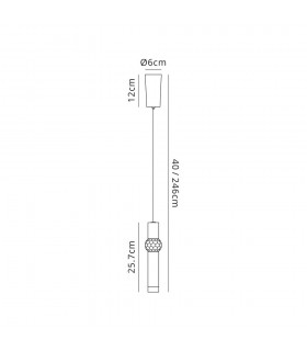 1 Light Ceiling Pendant, 1 x 5W LED, 3000K, 118lm, Polished Chrome - 2
