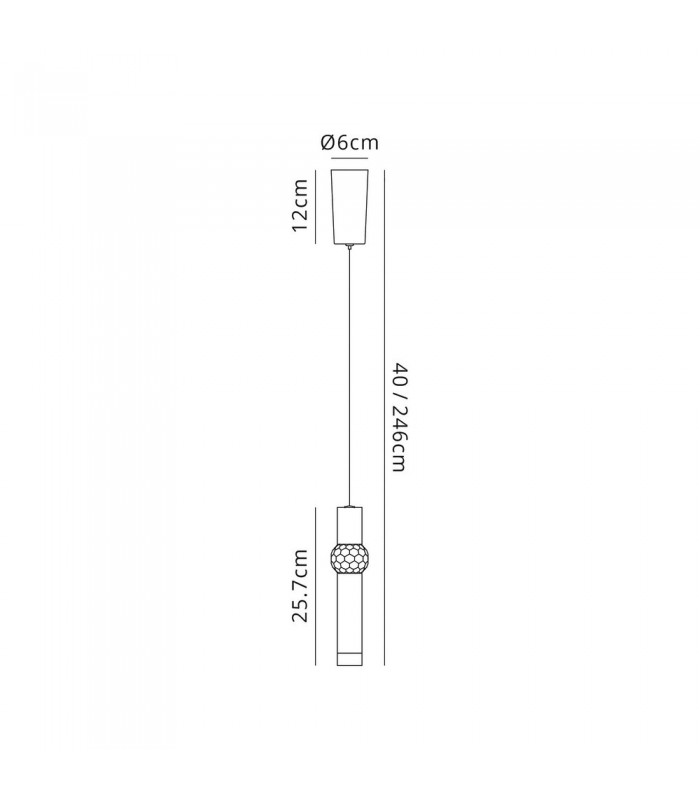 1 Light Ceiling Pendant, 1 x 5W LED, 3000K, 118lm, Polished Chrome - 2