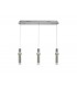3 Light Linear Ceiling Pendant, 3 x 5W LED, 3000K, 304lm, Polished Chrome - 1