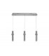 3 Light Linear Ceiling Pendant, 3 x 5W LED, 3000K, 304lm, Polished Chrome - 4