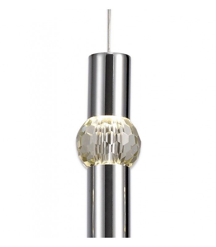 3 Light Linear Ceiling Pendant, 3 x 5W LED, 3000K, 304lm, Polished Chrome - 8