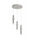 3 Light Round Ceiling Cluster Pendant, 3 x 5W LED, 3000K, 268lm, Polished Chrome - 1
