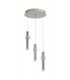 3 Light Round Ceiling Cluster Pendant, 3 x 5W LED, 3000K, 268lm, Polished Chrome - 6
