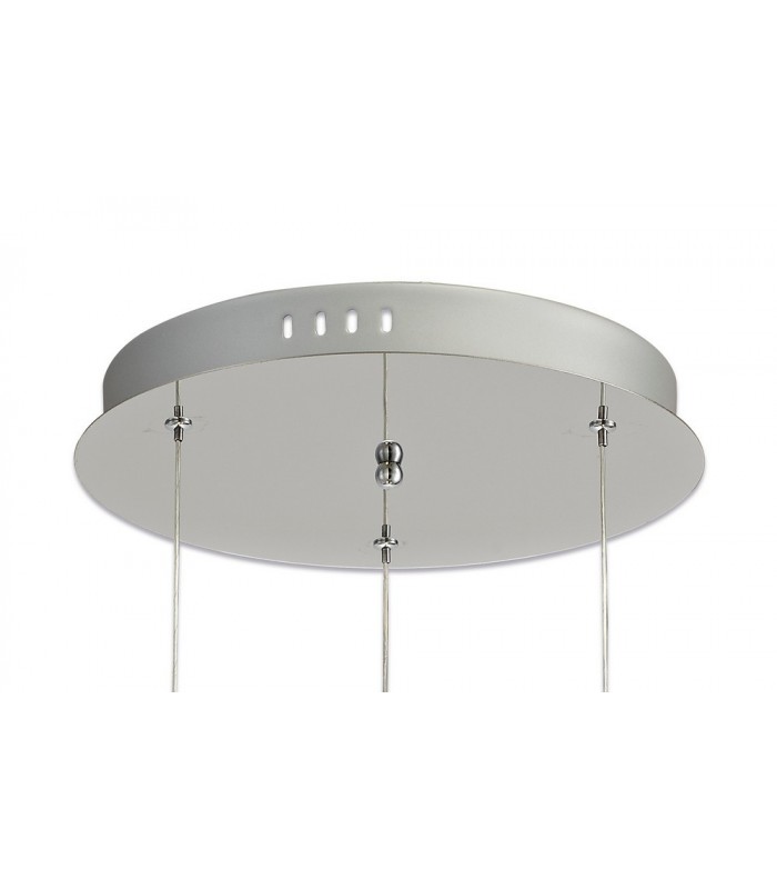 3 Light Round Ceiling Cluster Pendant, 3 x 5W LED, 3000K, 268lm, Polished Chrome - 7