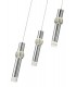 3 Light Round Ceiling Cluster Pendant, 3 x 5W LED, 3000K, 268lm, Polished Chrome - 8