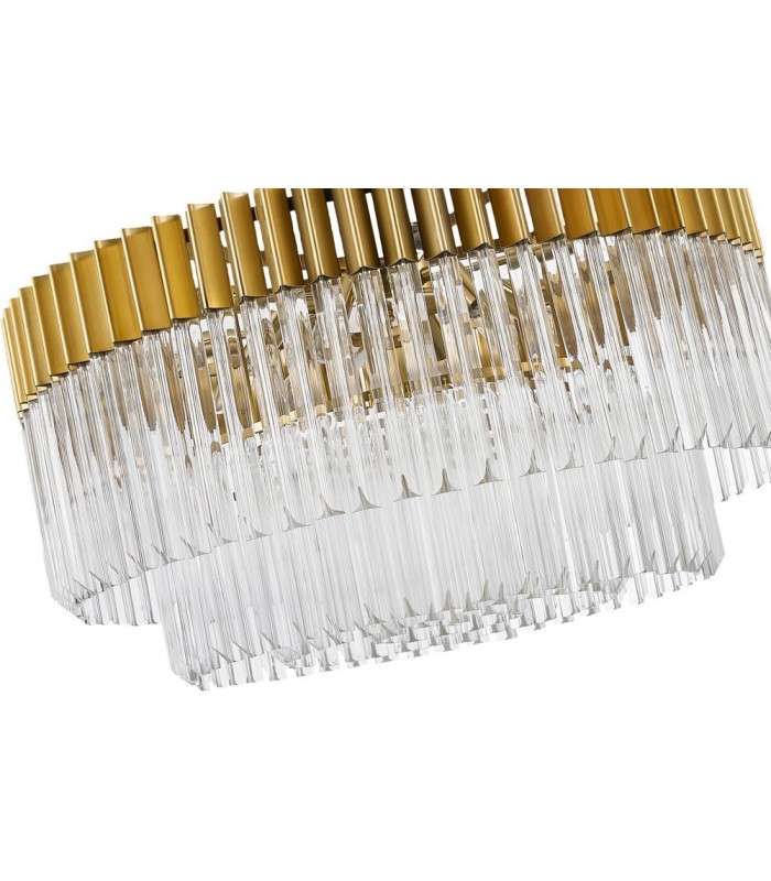 Ceiling Pendant Round 12 Light E14, Brass, Glass - 4