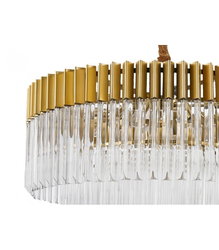 Ceiling Pendant Round 12 Light E14, Brass, Glass - 5