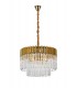 Ceiling Pendant Round 8 Light E14, Brass, Glass - 1