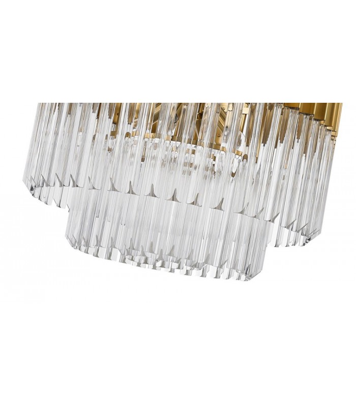 Ceiling Pendant Round 8 Light E14, Brass, Glass - 5