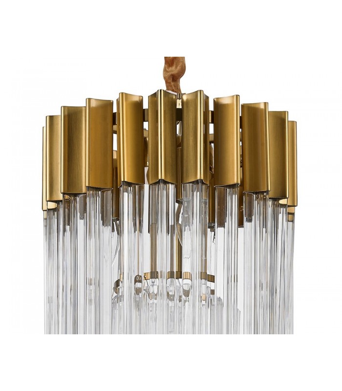 Ceiling Pendant Round 4 Light E14, Brass, Glass - 4