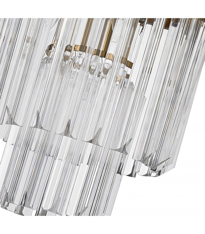 Ceiling Pendant Round 4 Light E14, Brass, Glass - 5
