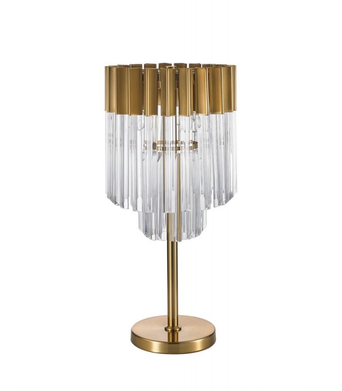 Table Lamp 3 Light E14, Brass, Glass - 3