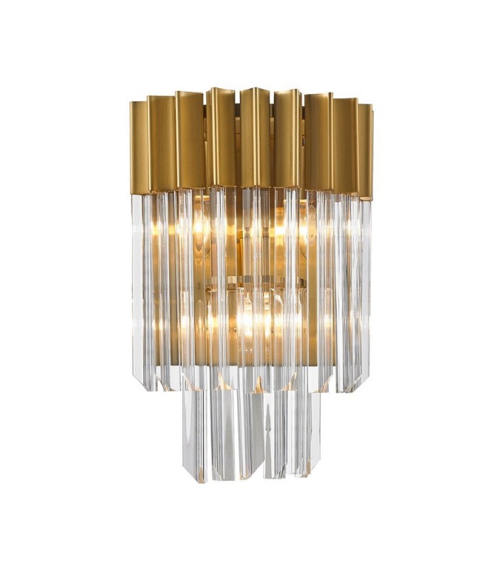 Wall Light 3 Light E14, Brass, Glass - 1