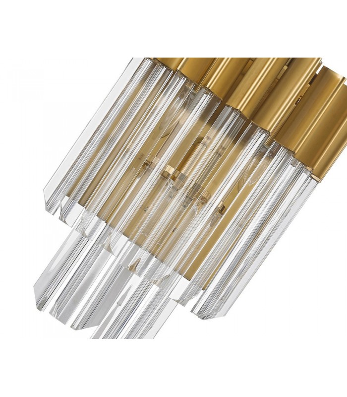Wall Light 3 Light E14, Brass, Glass - 4