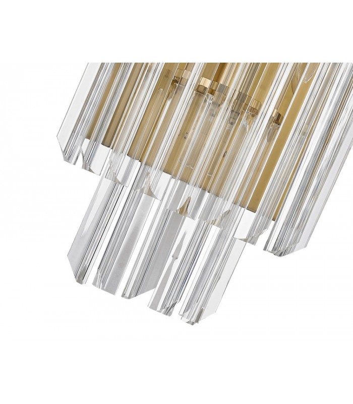 Wall Light 3 Light E14, Brass, Glass - 5