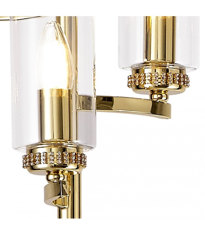 Floor Lamp, 3 x E14, Polished Gold - 6