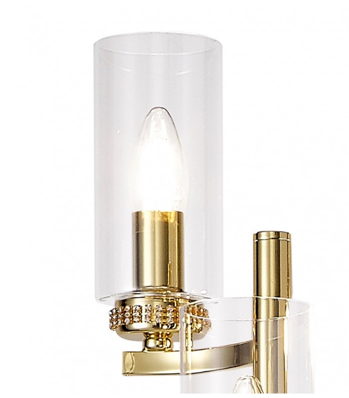 Floor Lamp, 3 x E14, Polished Gold - 7