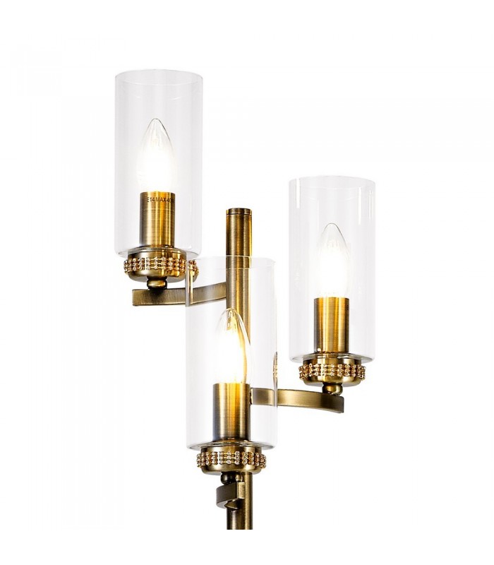 Floor Lamp, 3 x E14, Antique Brass - 6