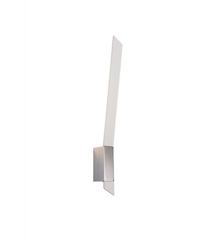 Wall Lamp, 1 x 8W LED, 3000K, 560lm, Sand White, Polished Chrome - 1
