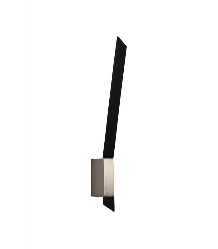Wall Lamp, 1 x 8W LED, 3000K, 560lm, Sand Black, Satin Nickel - 3