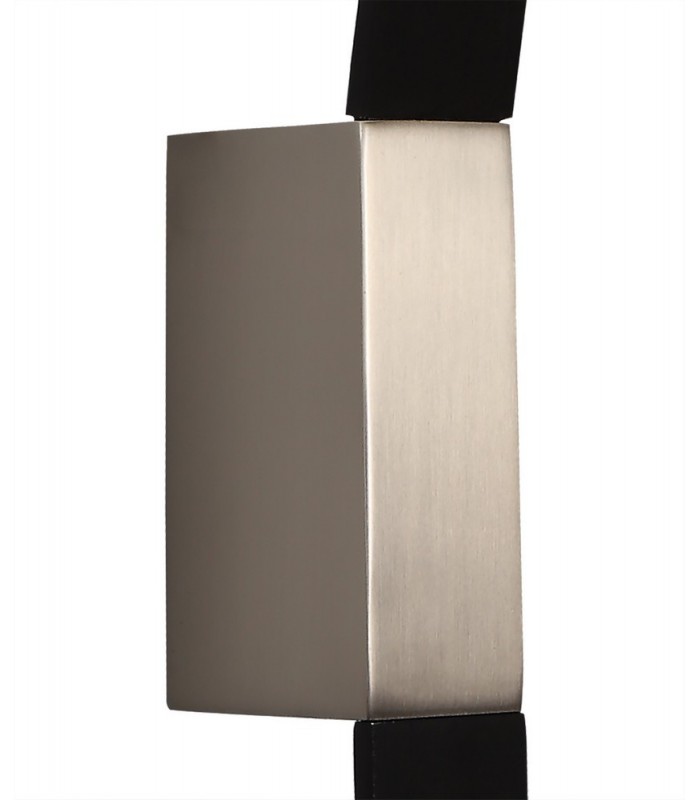 Wall Lamp, 1 x 8W LED, 3000K, 560lm, Sand Black, Satin Nickel - 8