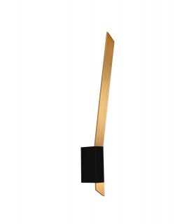 Wall Lamp, 1 x 8W LED, 3000K, 560lm, Satin Gold, Sand Black - 1